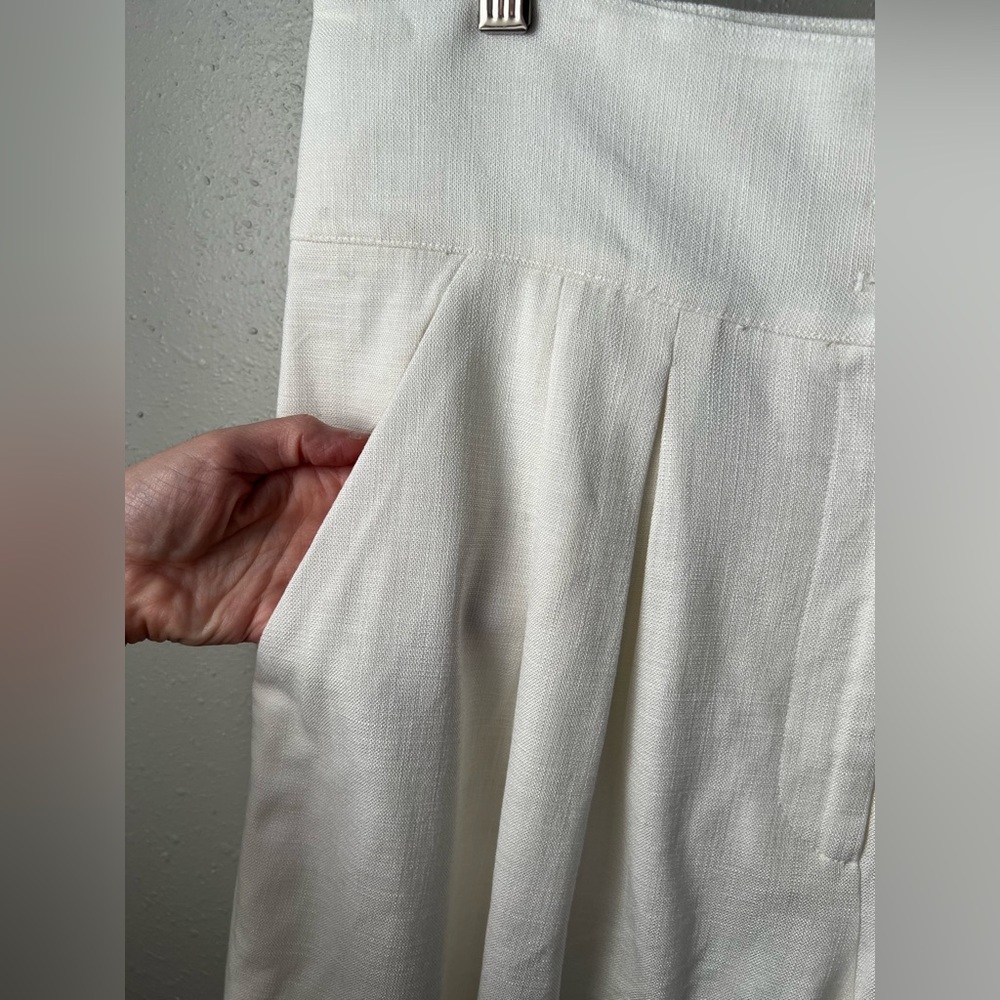 Veronica Beard Alicia High Rise Pleated Shorts In Off White Size 16 New - Picture 6 of 10